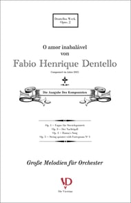 O amor inabalvel Op. 2 Orchestra sheet music cover Thumbnail